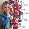 thumbnail image 3 of Blackout Kids Curtains,Red Footballs on Blue Pattern Childrens Insulated Curtains Set Of 2,Bedroom Essentials,Toddler Room Decor 42"x63", 3 of 5