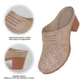 thumbnail image 3 of Decould sylf Mules for Women Closed Toe Slip-on Clogs Comfortable Wedge Sandals, 3 of 7