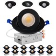 thumbnail image 1 of Adetu luces LED empotrables negras con gimbal de 4" 2700-5000K regulables, 1 of 7