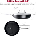 thumbnail image 2 of KitchenAid - Hard Anodized Induction Cookware, Nonstick Frying Pan with Lid (31cm/12.25in), 2 of 8