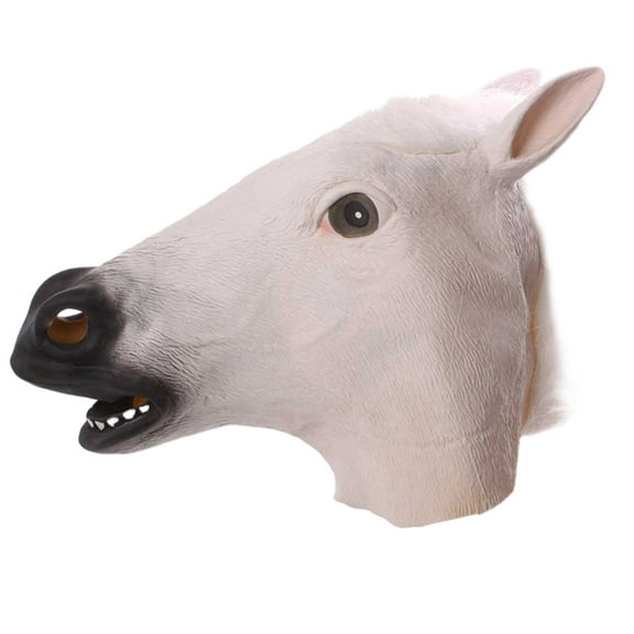 Rubber Horse Head Mask for Halloween Costume, Realistic Animal Mask for Adults, Durable & Lightweight Pranks Party Accessories, Funny Costume Prop for Themed Parties & Comedy Skits