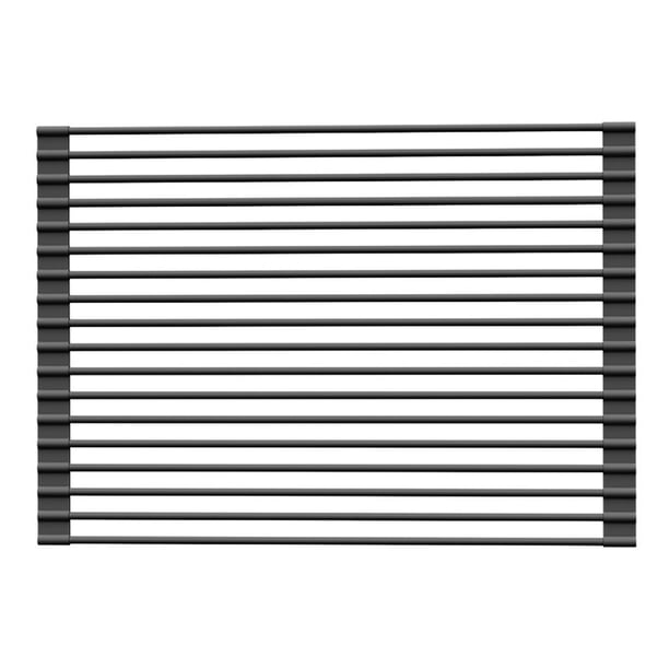 Escurridor de platos enrollable extensible, escurridor de platos multiusos resistente al calor, antideslizante y plegable