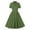 Green, variant on Tumotour summer dress for women Notch Lapel 50s 60s Vintage Short Sleeve V-Neck Cocktail Dress 1950s Rockabilly Prom Party Midi Dress