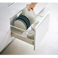 thumbnail image 3 of Plate Storage Rack, Vertical Plate Rack Drain, Cutting Boards, Pastry, Serving Tray Holder, Lid Organizer, Cabinet Dish Rack (White, 2-pack) White, 3 of 8