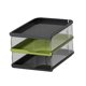 thumbnail image 3 of Organizador de archivos de escritorio, archivador, organizador de cartas, archivadores de periódicos, estantes. Black Green 3 Tier, 3 of 8