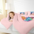 thumbnail image 4 of Manfei Initial Letter B Full Size Comforter Sets,Cute Axolotl Salamander Bedding Comforter Set,Pink Ocean Animal Bedding Sets For Girl,Breathable Bedroom Decoration Reversible,3-Piece, 4 of 8