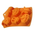 thumbnail image 3 of Yuarrent Molde de silicona para pastel de Halloween de 6 cavidades, molde para hornear galletas de Chocolate y jabón con cubitos de hielo Herramientas y accesorios para hornear calabaza rectangular Yuarrent HA000588-01B, 3 of 6