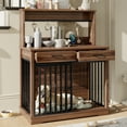 thumbnail image 6 of Aukfa Heavy Duty Dog Crate Furniture,38" Chew-Resistant Dog Kennel End Table for Medium Dogs, Brown, 6 of 8