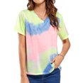 thumbnail image 1 of Women Tie-dye Crew Neck Short Sleeve T-shirt, 1 of 3
