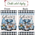 thumbnail image 6 of Gnome Garden Flag - Hello Winter Snowflake Garden Flags 12.5x18 Double Sided Christmas Yard Flag Buffalo Plaid Burlap Farmhouse Welcome Decorative Flags for Outside Outdoor Lawn Xmas Decoration, 6 of 6