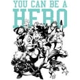 thumbnail image 2 of You Can Be a Hero My Hero Academia White Graphic Tee- M, 2 of 3