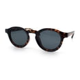 thumbnail image 4 of Hipster Keyhole Bridge Round Horn Rim Plastic Gentlemanly Sunglasses [Tortoise - Black], 4 of 8