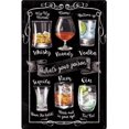 thumbnail image 1 of Letrero de metal de aluminio para bar de cócteles, pub, hogar, bar vintage, tragos, cerveza, cóctel, menú, cartel de metal retro de Stout, tamaño: 12 x 8 pulgadas, 1 of 4