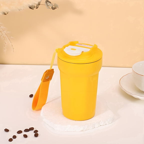 ASTOTSELL Octagonal Coffee Cup, 15.22 oz Stainless Steel Airtight Travel Mugs - Yellow