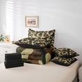 thumbnail image 6 of meiyoeat Vintage Camo Duck 7pcs Queen Bedding For Kids,Rustic Farmhouse Hunting Bedding Comforter Set Queen For Men, Beige Green,Black Reversible, 6 of 7