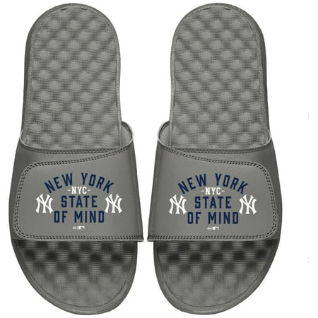

Men s ISlide Gray New York Yankees State of Mind Logo Slide Sandals