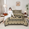 thumbnail image 4 of Feelyou Jungle Bear Print Queen Comforter Set, Gold Triangle Aztec Bedding Sets, Woodland Wildlife Animal Reversible Bedding Comforter Set, Ultra Soft Bedroom Decor, 3 Pieces, 4 of 8