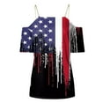 thumbnail image 4 of Dyegold Summer Tops for Women 2023 Trendy, Cold Shoulder Cami Tops for Womens Blouses Dressy 4th of July US Flag Tees Shirt Summer Casual Short Sleeve ​Tunics, 4 of 5