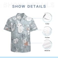 thumbnail image 7 of High Quality Hawaiian Shirts for Men Short Sleeve Aloha Beach Shirt Floral Summer Casual Button Down Shirts Blouses LHJGUO, 7 of 7
