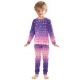 thumbnail image 6 of FORMRS Long Sleeve Top and Pants Pajama Set for Niños 2-Piece Sleepwear, Sizes 18M-8Y, Gradient Love, 6 of 6