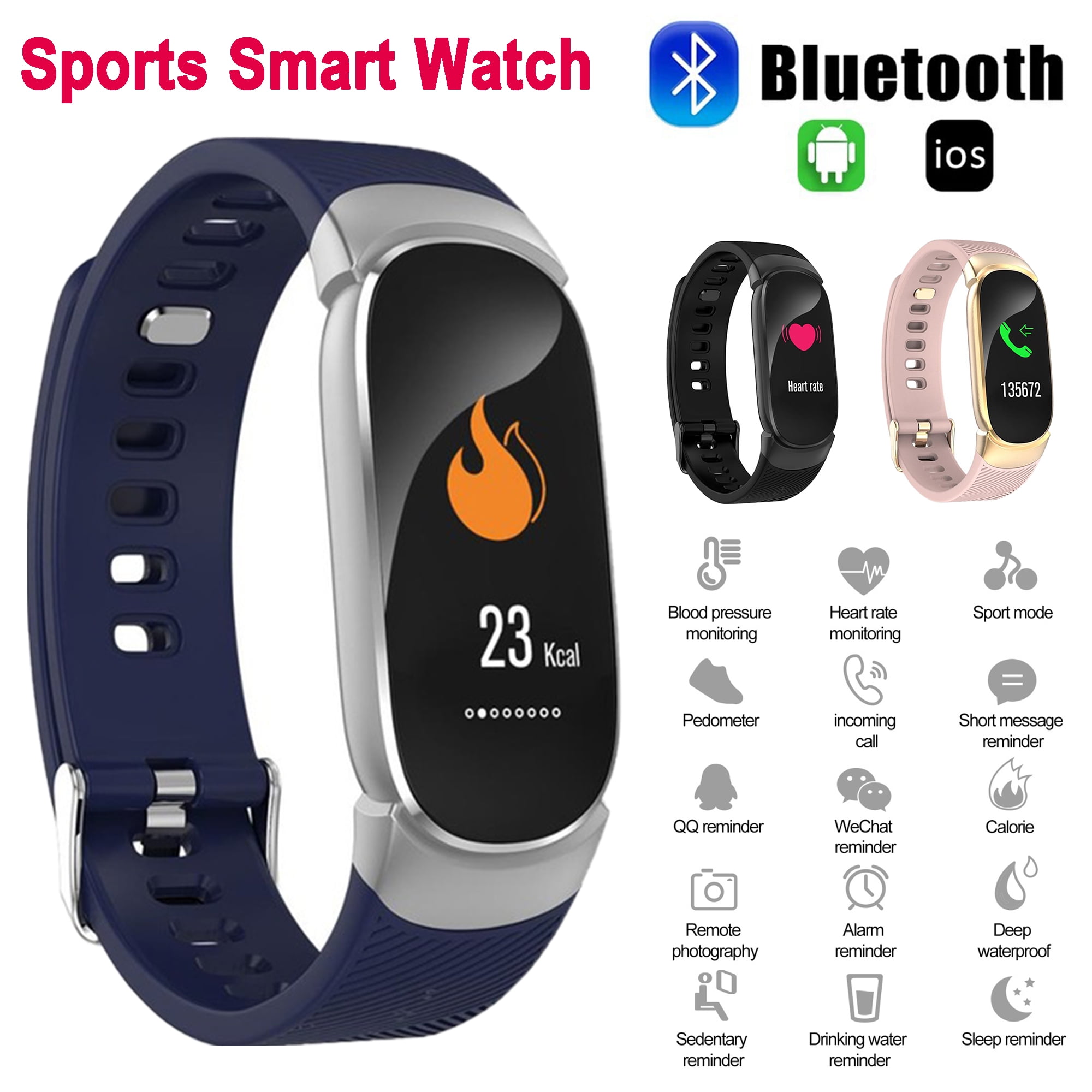 deep waterproof smartwatch fitness tracker