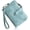 Light Blue, variant on Womens Small Bifold Leather Wallets Rfid Ladies Wristlet with Card slots id window Zipper Coin Purse(Royal Blue)