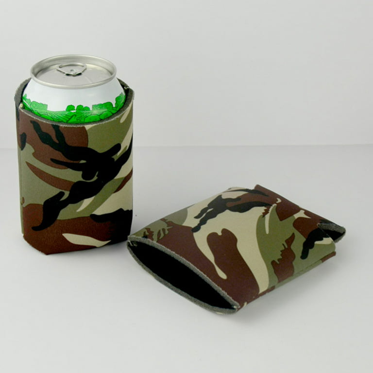  JFFCESTORE Molle Can Holder Coolie(s) Gifts for Men and Women  10-15 OZ Collapsible Nylon Can Beer Beverage Cooler Cover Insulator Holder  Sleeve for Cola Beer Soda （ACU） : Home & Kitchen