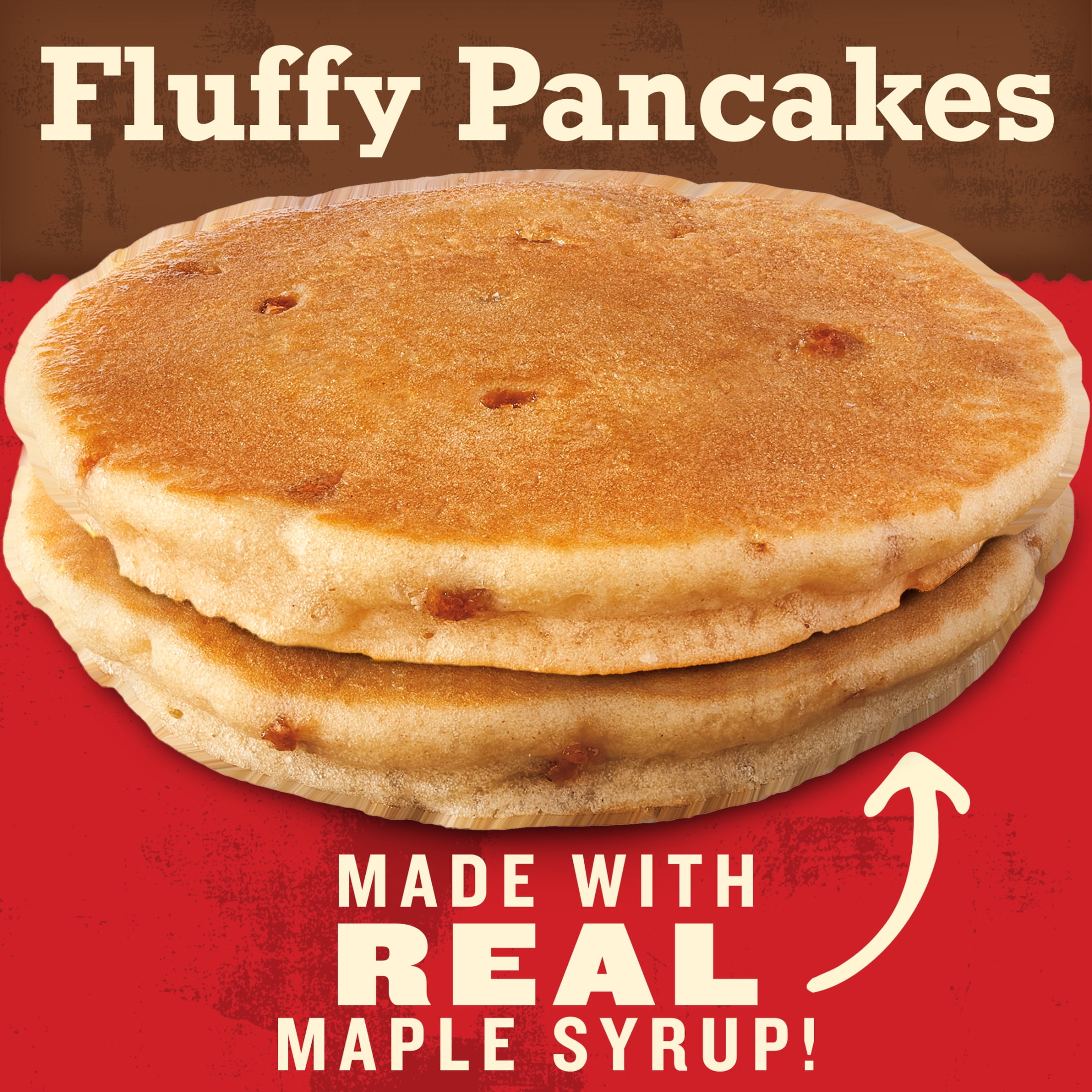 Jimmy Dean Frozen Breakfast Sandwich, Egg and Cheese Maple Griddle Cake, 18.8 oz, 4 Count