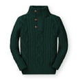 thumbnail image 1 of Hope & Henry Boys' Mock Neck Cable Sweater with Buttons, 1 of 3