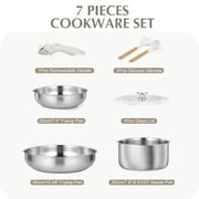 Koch Systeme CS Stainless Steel Cookware Set 7pcs with Detachable Handle