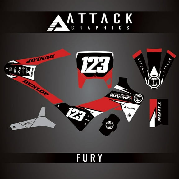 Attack Graphics Custom Fury Complete Bike Graphics Kit for GASGAS MC-E 2 2024
