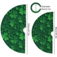 thumbnail image 3 of FMSHPON Clover Leaves Shamrock Xmas Christmas Tree Skirt Stand Mat for Holiday Party Decoration Indoor Outdoor 36 inches, 3 of 6