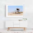 thumbnail image 2 of Lifeguard Tower at Assateague Island 06 - Photography Beach Coastal Architecture Minimalist Summer Seascape Nautical White Framed Wall Art Print 12 x 18 inches, 2 of 3