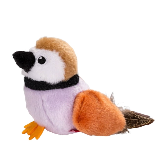 Cat Toy Sound Making Bird Calling Lint Material Durable Hanging Design Catnip Infused for Indoor Cats Boredom Relief Exercise