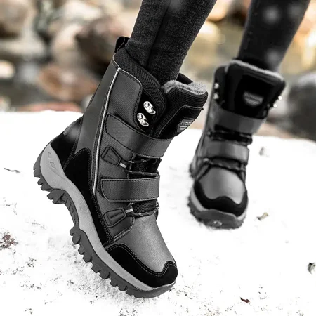 

Women‘s Winter Outdoor Snow Boots Waterproof Non Slip Hook And Loop Snow Boots Women‘s Footwear
