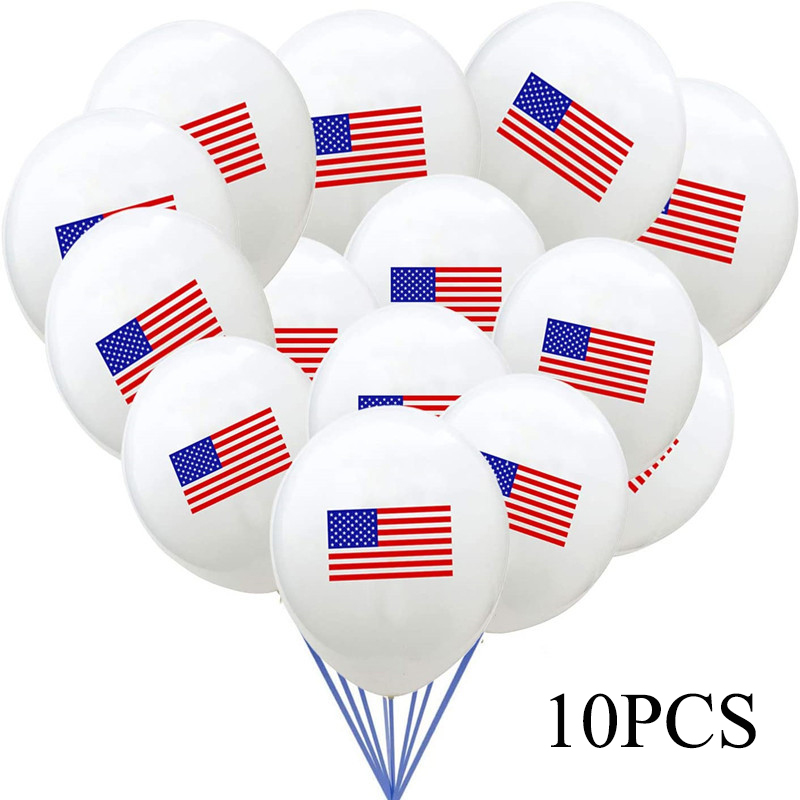 Autrucker 4th of July american independence day decorative balloons patriotic sequin balloon