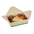 thumbnail image 3 of Sustain 71 oz Rectangle Bamboo Paper #3 Bio Box Take Out Container - with PLA Lining, Compostable - 8 1/2" x 6 1/4" x 2 1/2" - 50 count box, 3 of 11