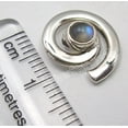 thumbnail image 3 of SilverStarJewel 925 Sterling Silver Labradorite Spiral Lightweight Studs Post Earrings 0.6", 3 of 3