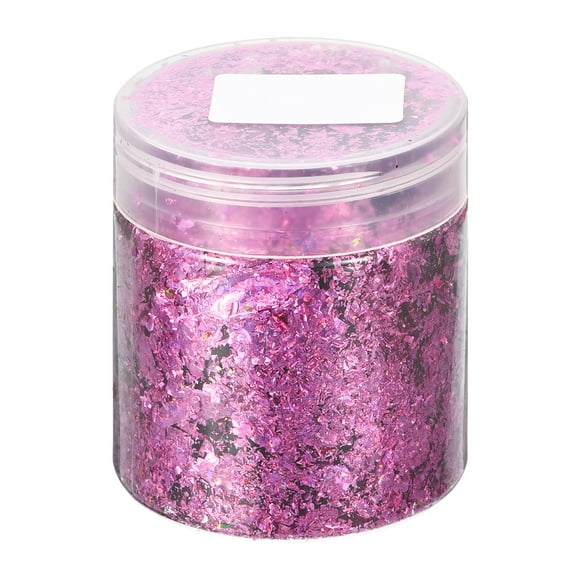 Unique Bargains Flocons de Feuille d'Or pour Résine, Flocons de Feuille Métallique 3 g, Flocons de Feuille d'Or Imitation Feuille Métallique, Violet Rose