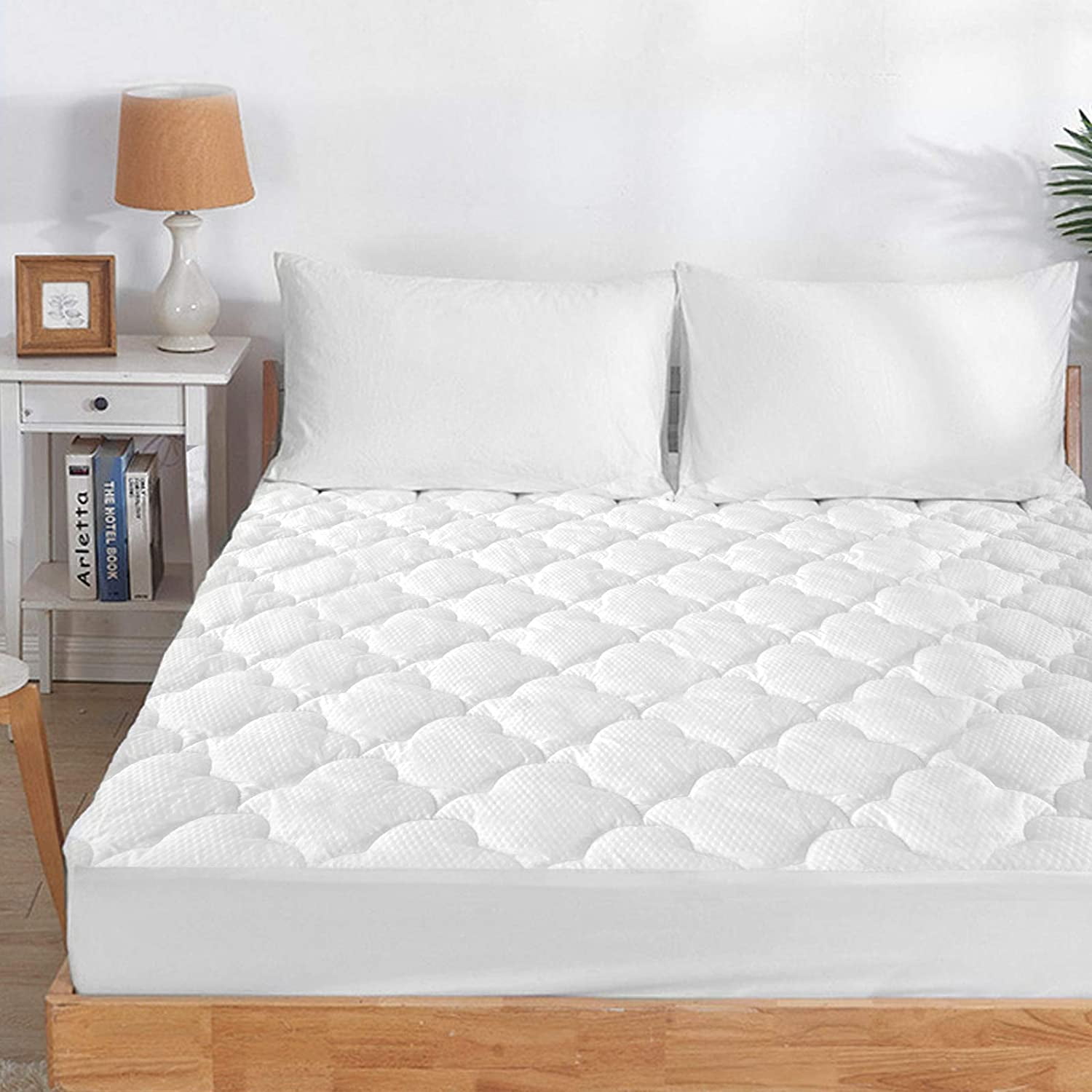 SPRINGSPIRIT Twin Mattress Pad Topper, Breathable Quilt Fitted Twin