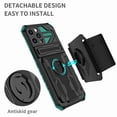 thumbnail image 2 of Dteck Detachable Sports Wristband Case for iPhone 13 Pro, Shockproof Hard PC TPU Bumper Hybrid Kickstand Hiking Biking Walking Gym Running Workout Exercise Arm Band Cover Case (Darkgreen), 2 of 10