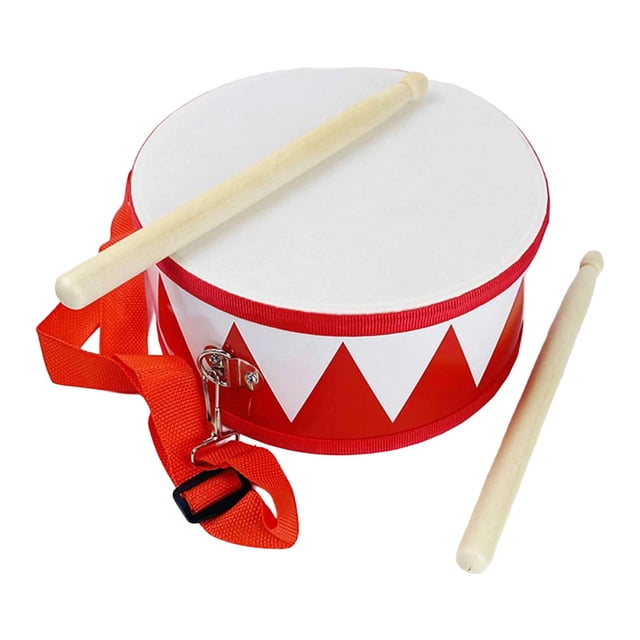 arctrm Ensemble de Tambours pour Enfants, Jouet de Tambour en Bois, instrument de Musique, Tambour à Main Rythmique Triangle Rouge