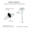 thumbnail image 5 of Rosec Jewels Marquise Cut Black Spinel Fine Ring with Diamond, Elegant Black Spinel Solitaire Ring for Women, 10K White Gold, US 8.00, 5 of 9
