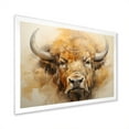 thumbnail image 2 of Designart "Simplistic Bison Head" Animals Bison Picture Framed Wall Art Living Room, 2 of 5