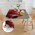 thumbnail image 2 of nygtbtfer Tilted Head Square Fitted Tablecloth with Elastic Edge Wipeable Table Cover Stain-Resistan Oil-Proof Washable Table Cloth for Indoor Outdoor white, 2 of 8