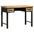 thumbnail image 2 of vidaXL Writing Table 43.3"x19.6"x29.9" Solid Mango Wood, 2 of 10