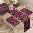 thumbnail image 2 of Ambesonne Melon Table Runner & Placemats, Creative Fruit Slices, Placemat 4 pcs + Runner 12"x90", Blue Dark Coral, 2 of 2
