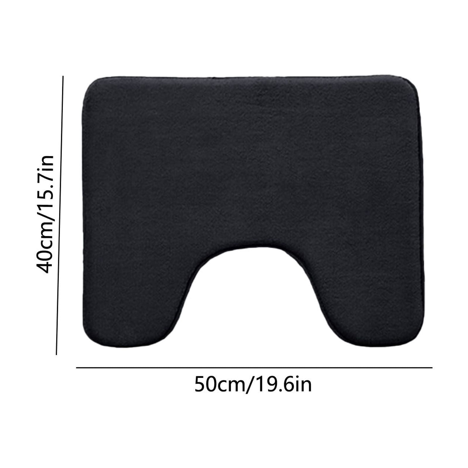 Antqov Soft U-Shaped Bathroom Rug, Foam Bath Mat Non Slip Water Absorption Toilet Mat for Home Bathroom Floor