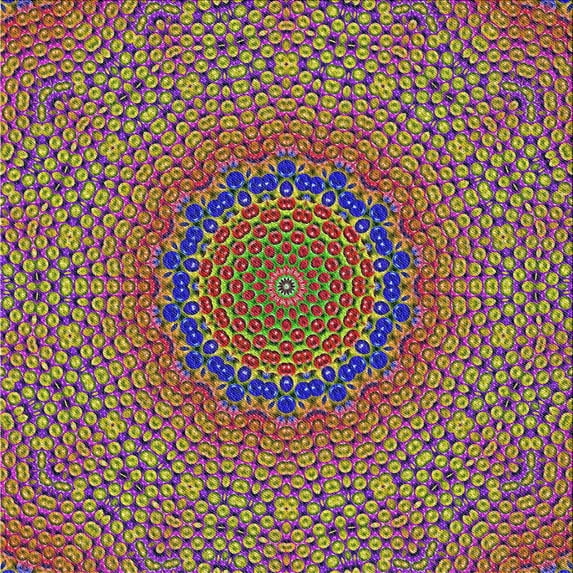 Ahgly Company Indoor Square Patterned Brown Abstract Area Rugs, 8' Square