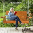 thumbnail image 4 of OverPatio Multi-person Swing,880lbs Plus Size,Patio Porch wooden Swing with Adjustable Chains for Outdoors(4FT,Brown), 4 of 8